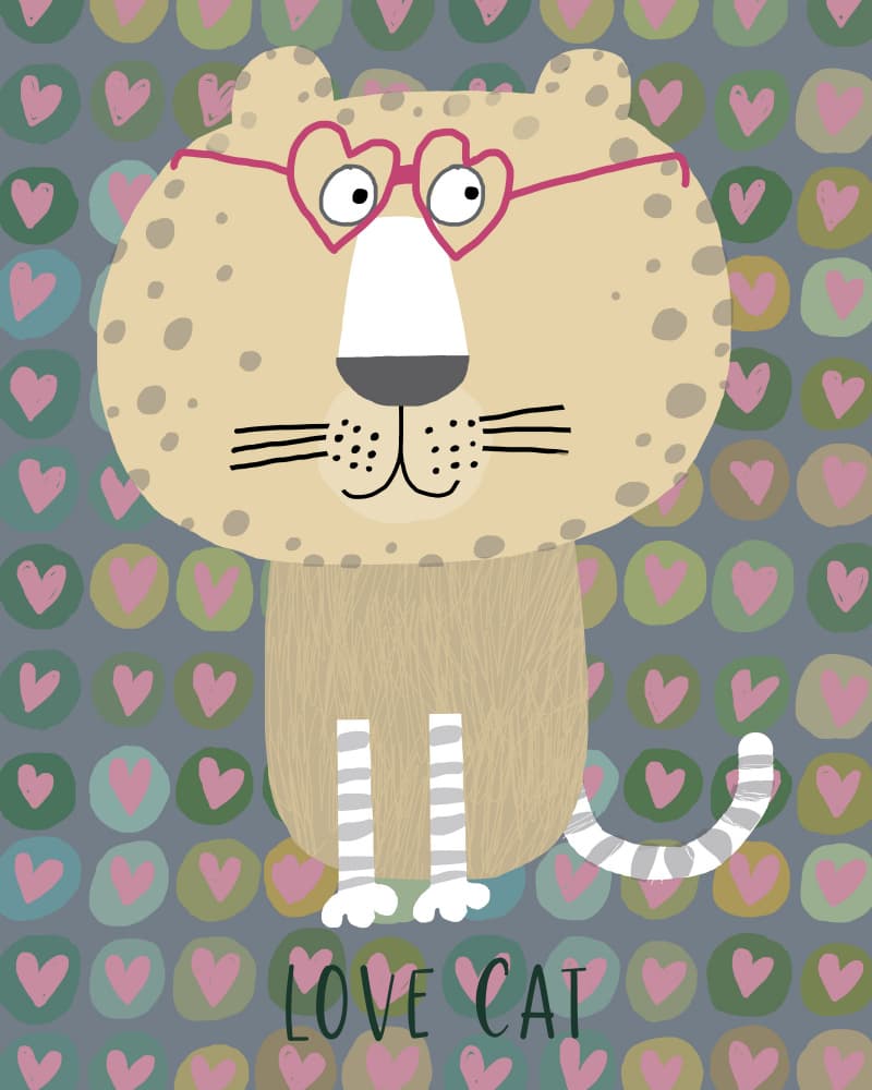 Love Cat by Carla Daly — canvas wall art