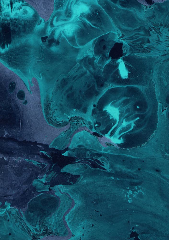 Deep Teal Ocean Flow by Santhosh ch — canvas wall art