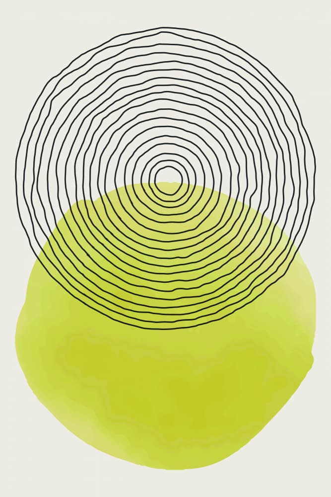 Organic Green Rings by jay stanley — canvas wall art