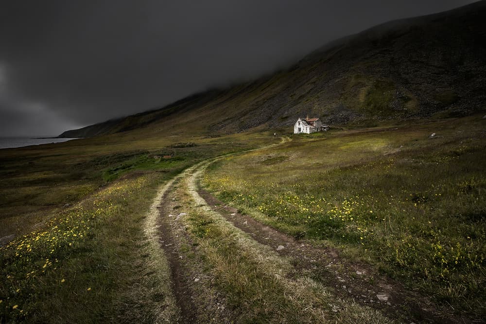 Lonely House Winding Path by Bragi Ingibergsson - BRIN — canvas wall art