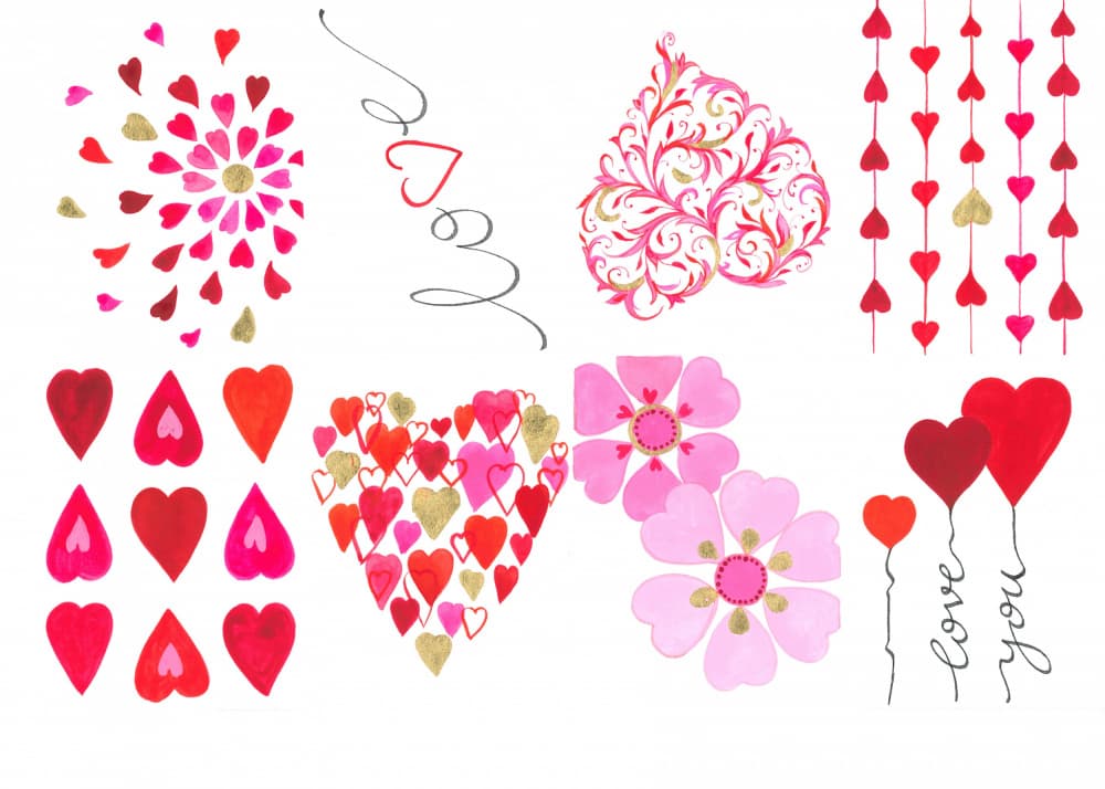 Hearts and Blooms by Isabelle Brent — canvas wall art