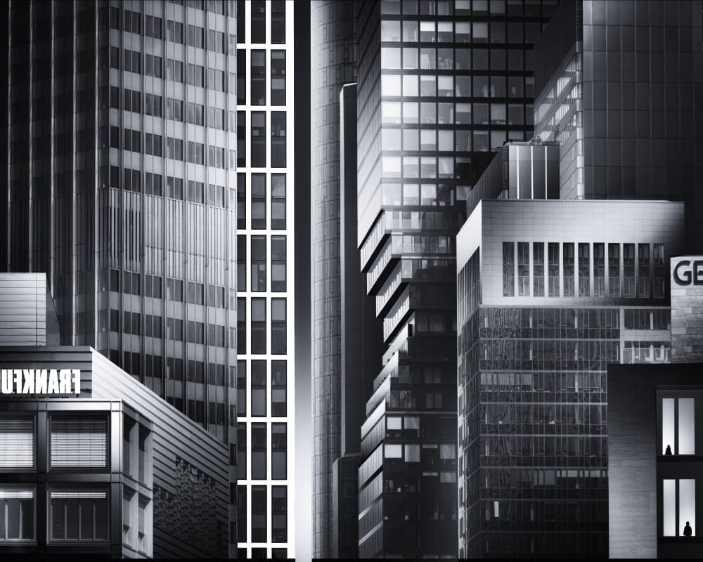 Urban Skyscraper Geometry by Dani Otero Sobrino — canvas wall art