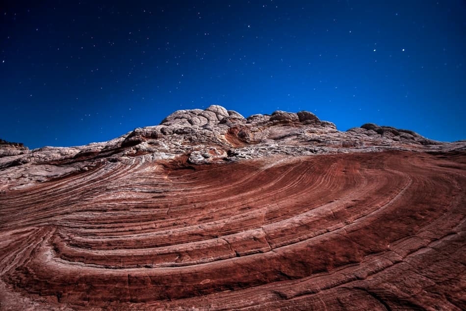 Desert Waves Starry Night by John Fan — canvas wall art