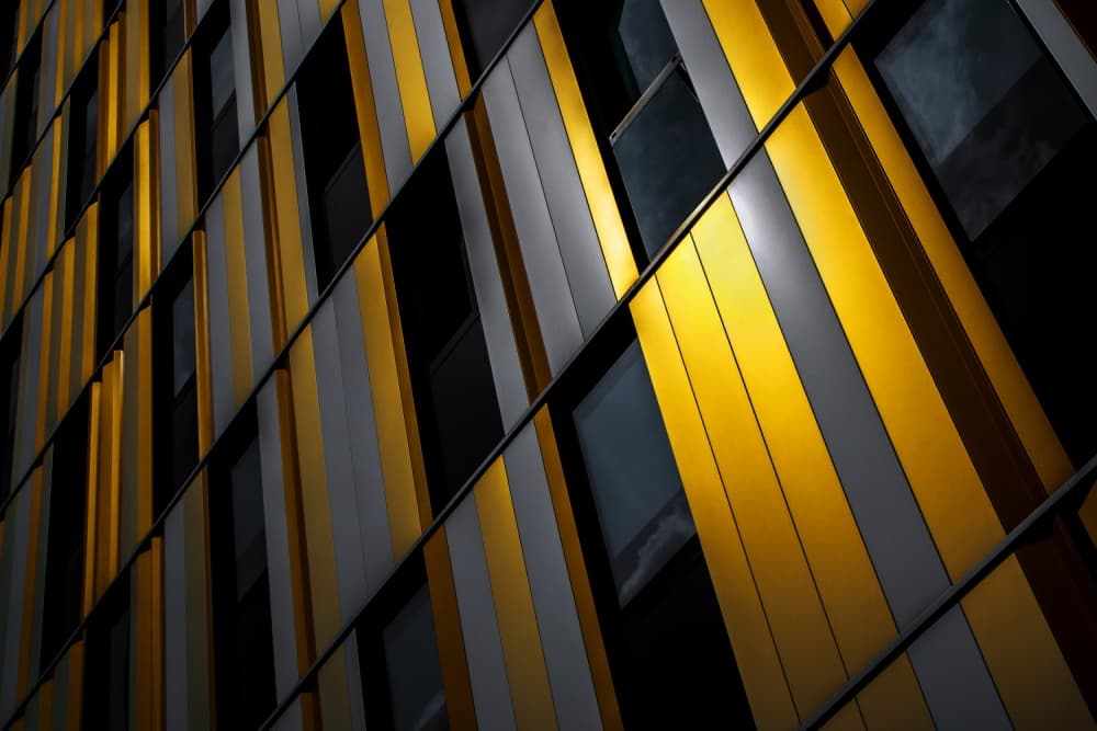 Abstract Gold Facade by Gilbert Claes — canvas wall art
