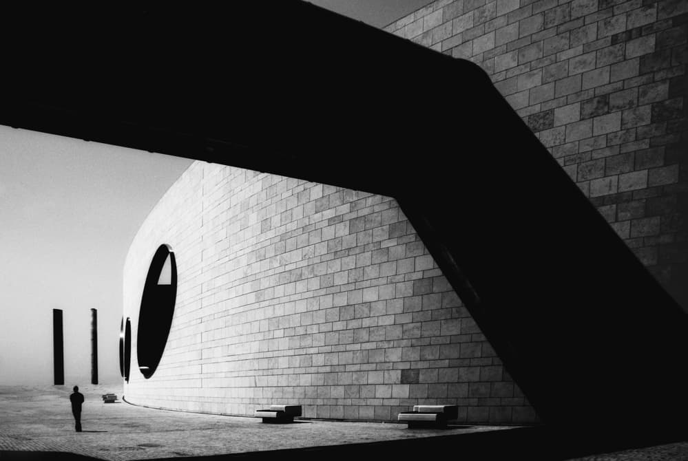 Geometric Shadow Play by Paulo Abrantes — canvas wall art