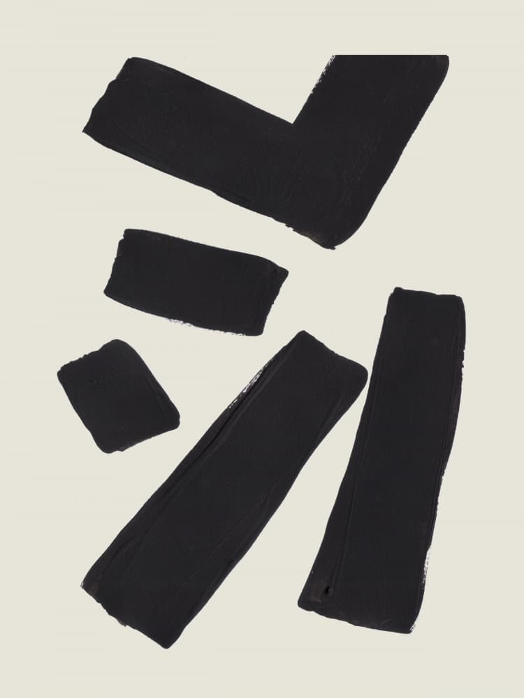 Black Abstract Strokes by Ejaaz Haniff — canvas wall art