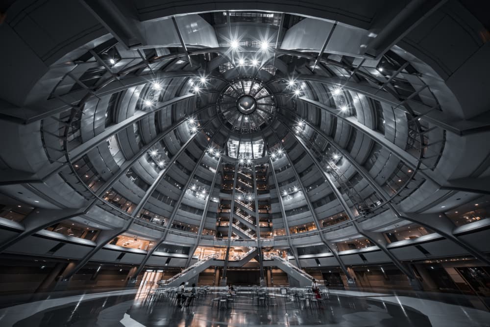 Grand Architectural Dome by Tomoshi Hara — canvas wall art