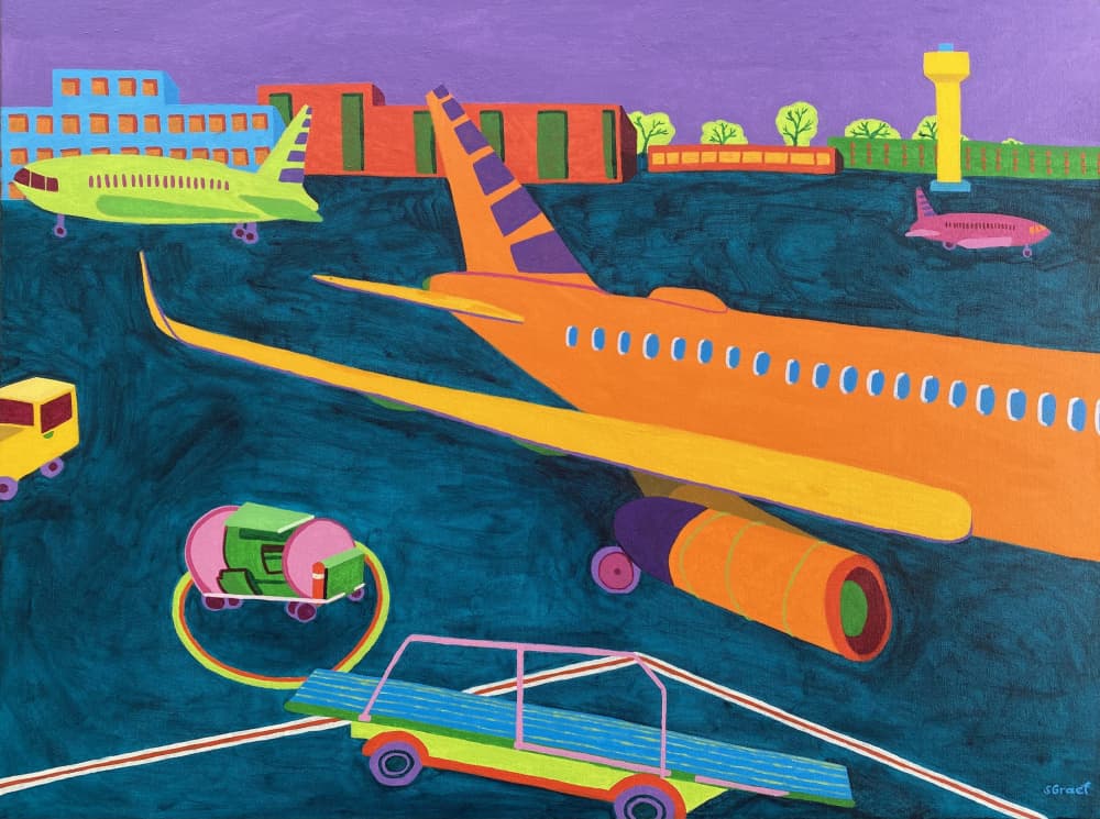 Airport Landscape by Sue Graef — canvas wall art