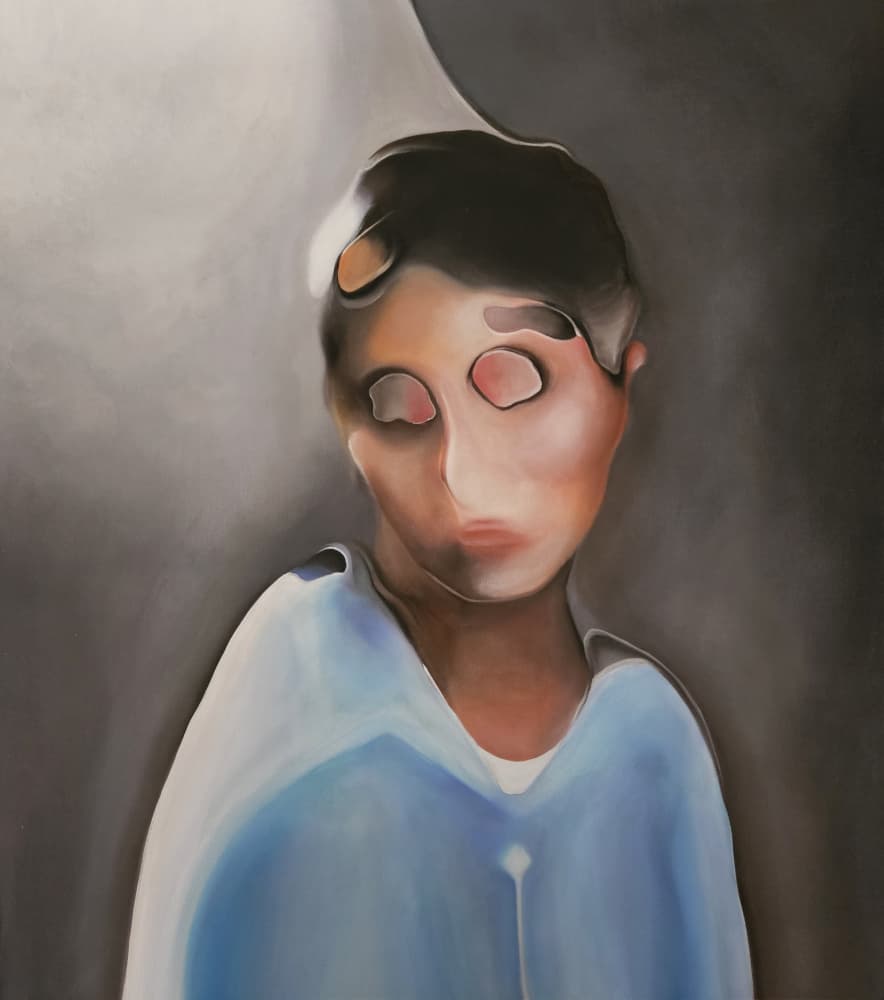Melancholy Abstract Portrait by Stefano Mazzolini — canvas wall art