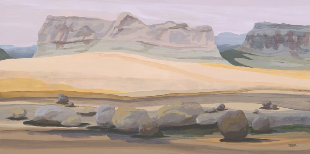 Desert Rock Formations by Angela Seear — canvas wall art