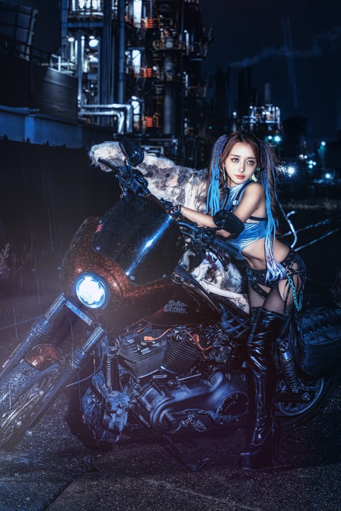Cyberpunk Night Rider by KOIKI — canvas wall art