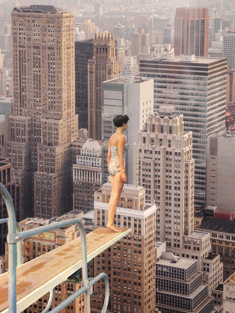 Skyline Diving Board by Marja van den Hurk — canvas wall art