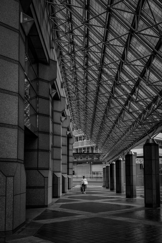 Modern Geometric Walkway by Atsushi Inamura — canvas wall art