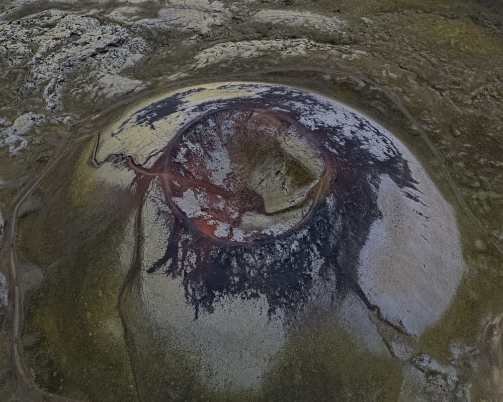 Volcanic Crater Landscape by Bragi Kort — canvas wall art