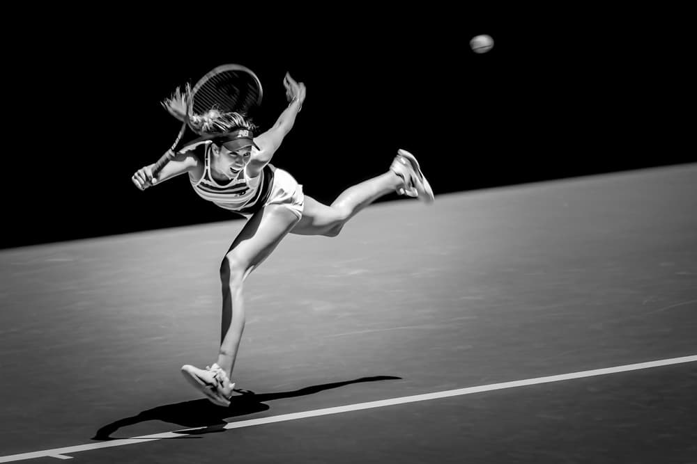 Dynamic Tennis Action by Irene Wu — canvas wall art