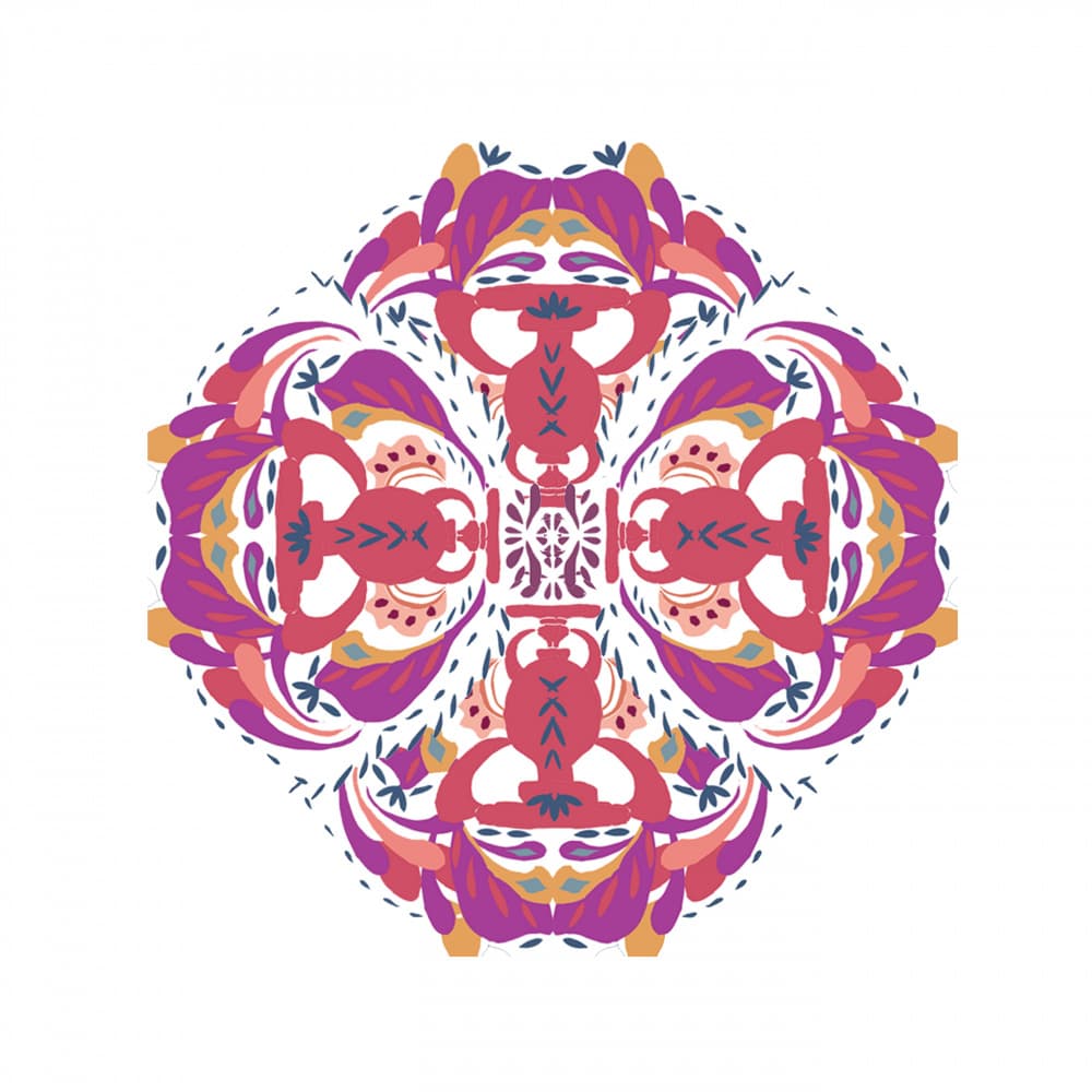 Vibrant Bohemian Floral Pattern by Breanna Megan Studio — canvas wall art