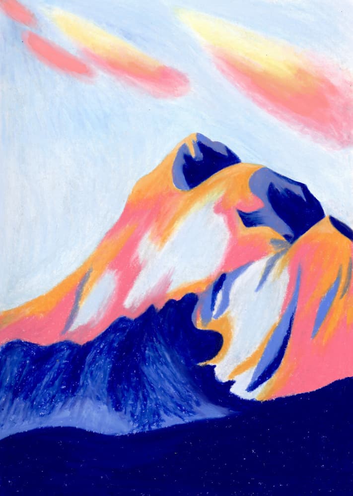 Vibrant Mountain Sky by Julie Lesouef — canvas wall art