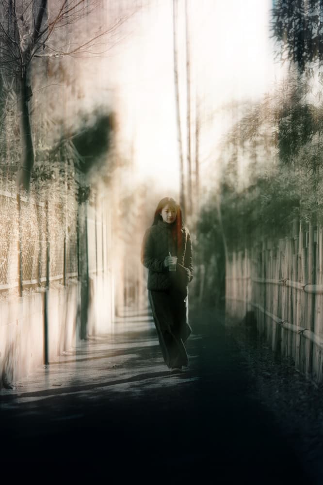 Woman on Ethereal Path by moucorn — canvas wall art