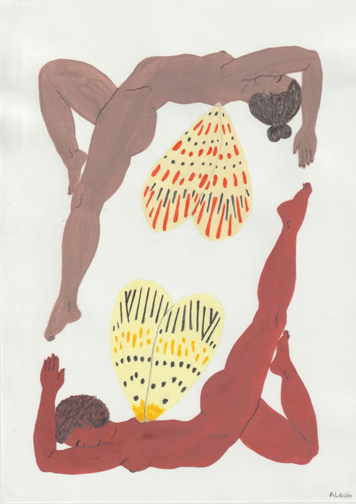 Dancing Nudes with Wings by Amanda Leon — canvas wall art