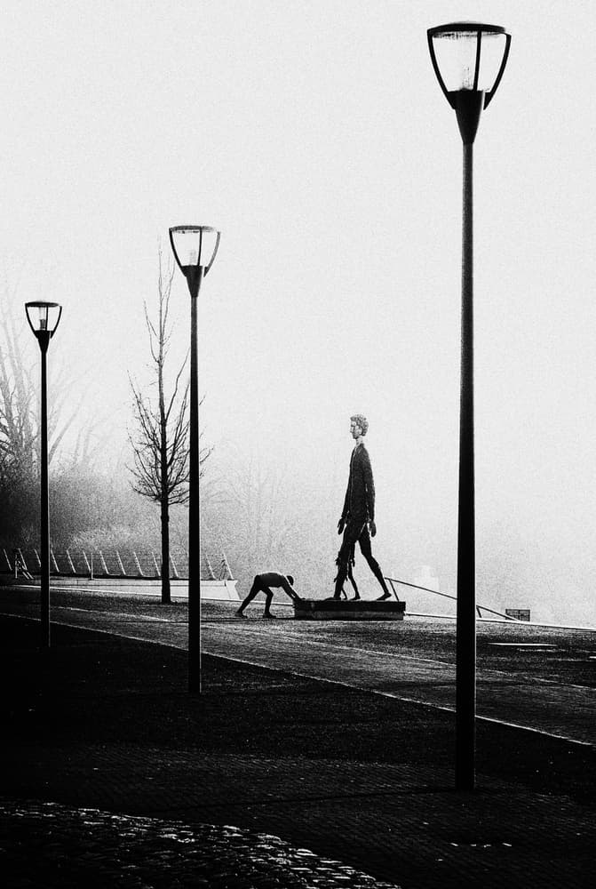 Figures in the Mist by Jeroen van de Wiel — canvas wall art