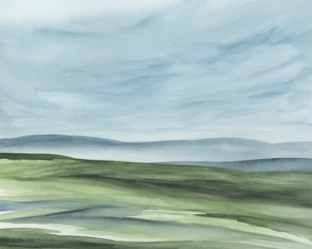 Serene Green Hills by Rachel Elise — canvas wall art