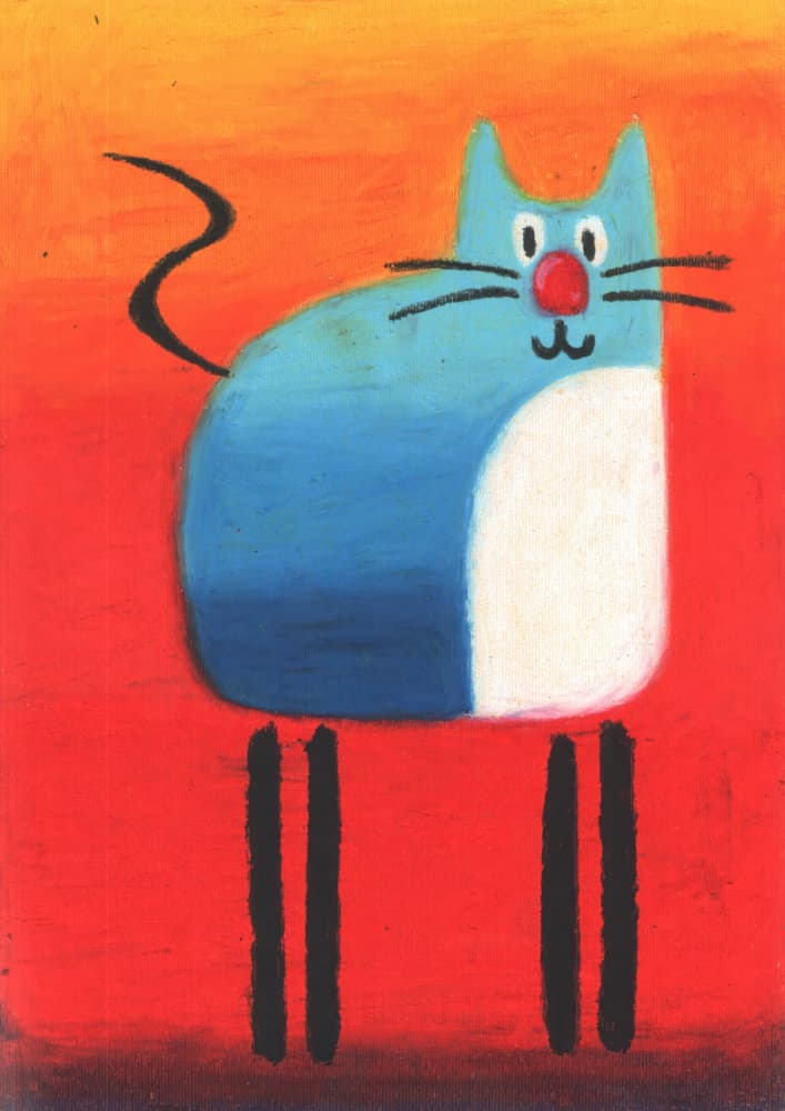 Playful Blue Cat by Kulik — canvas wall art