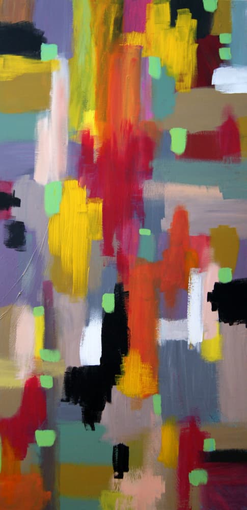 Vibrant Abstract Movement by Sylvie Demers — canvas wall art