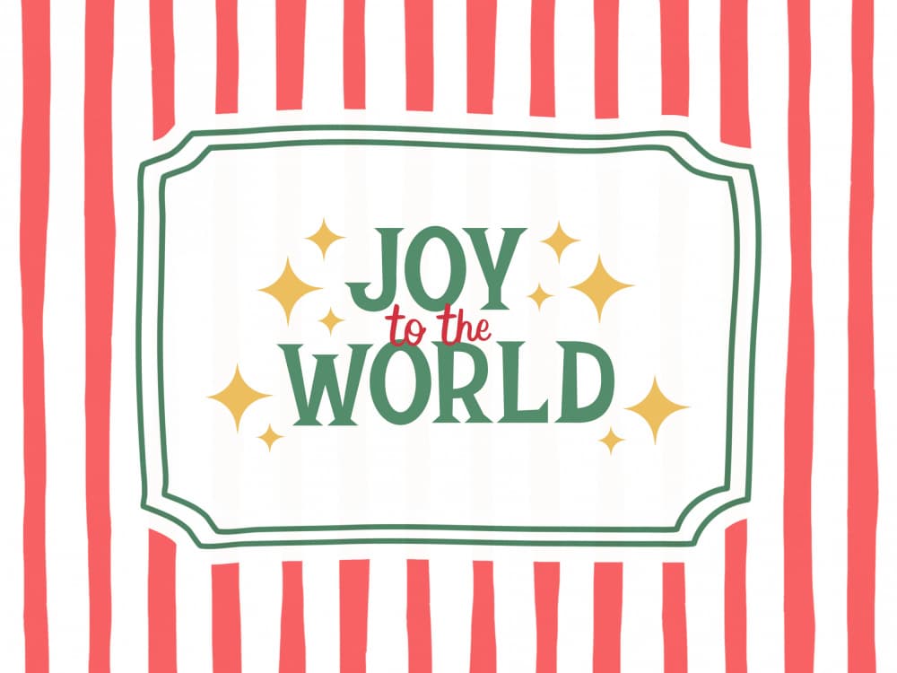 Joy to the World Message by Jolly and Dash — canvas wall art