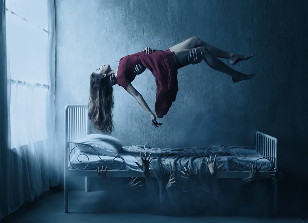 Floating Woman Nightmare by Sebastian Kisworo — canvas wall art