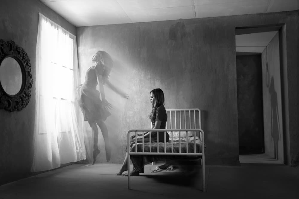 Woman and Spirit by Sally Widjaja — canvas wall art