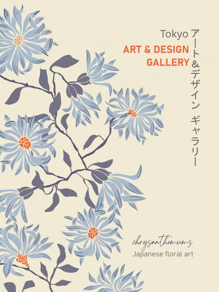 Japanese Chrysanthemum Art by Annick — canvas wall art