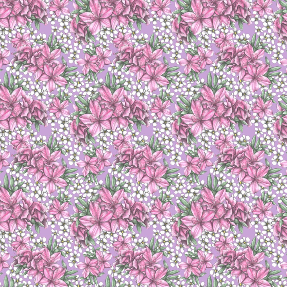 Pink Azalea Blossoms by Cecilia Battaini — canvas wall art