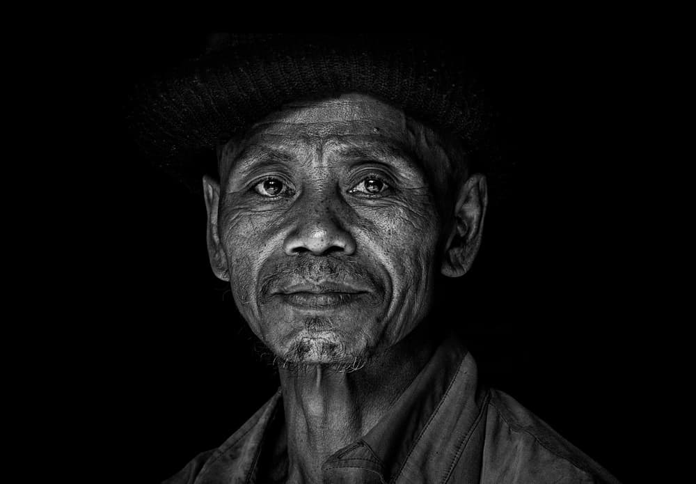 Aged Man Gentle Gaze by Joxe Inazio Kuesta Garmendia — canvas wall art