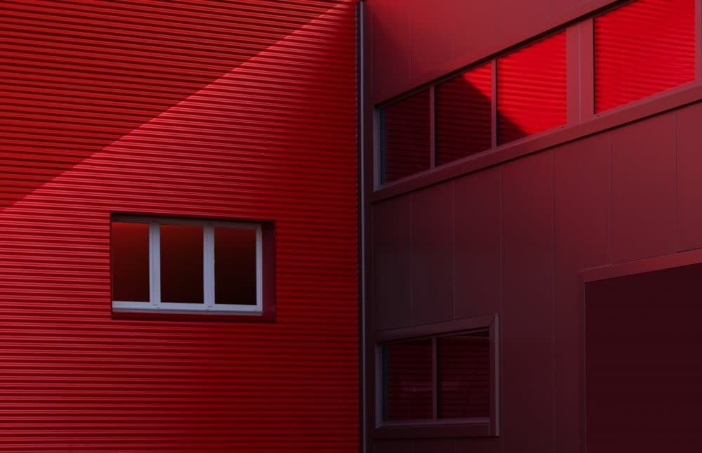 Geometric Red Facade by Streiff Marcel — canvas wall art