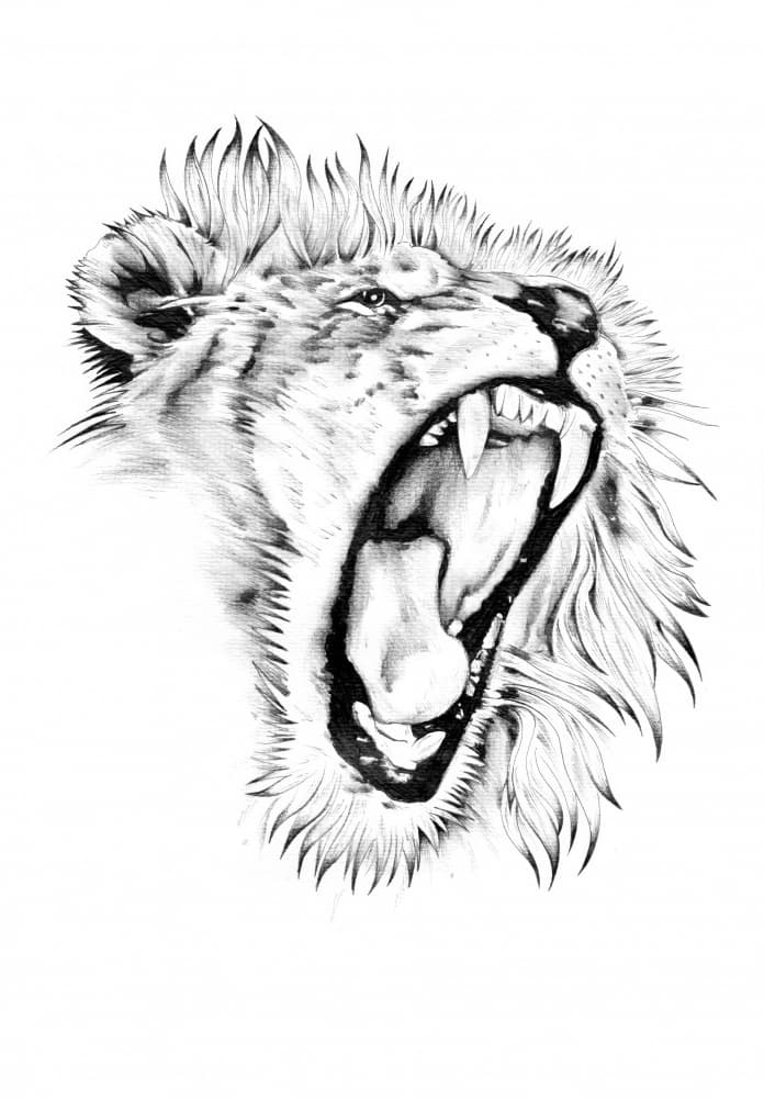 Majestic Lion Roar by Kulik — canvas wall art