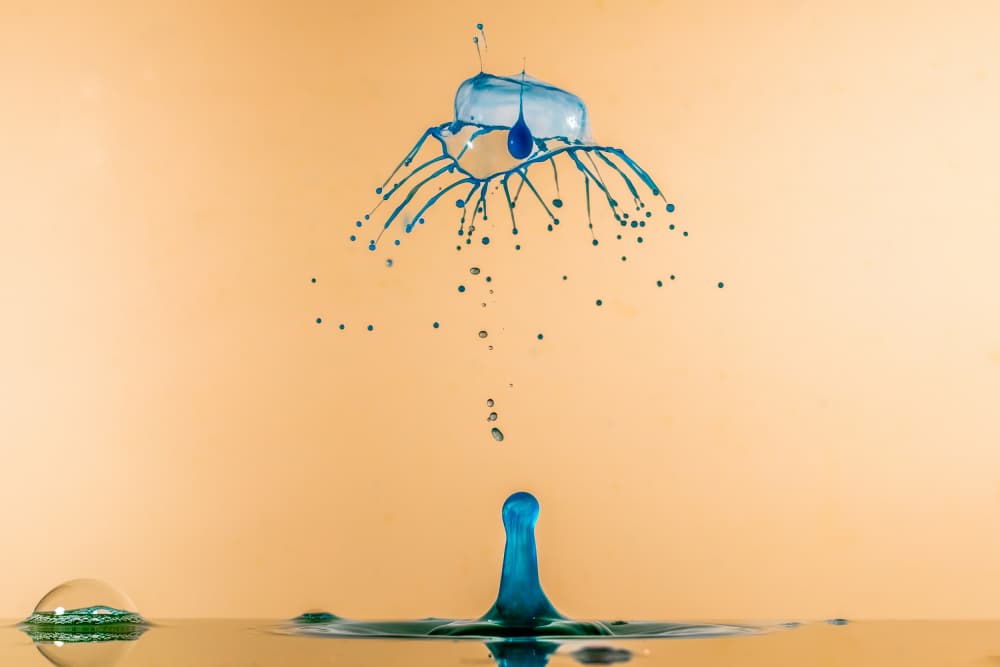 Dynamic Blue Splash by Franco Tessarolo — canvas wall art