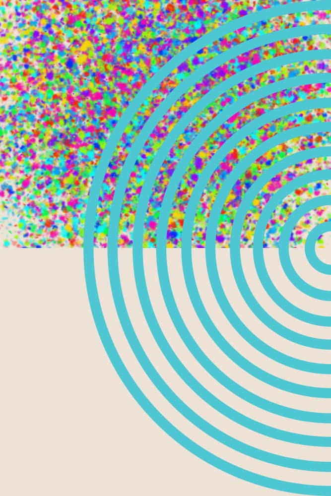 Vibrant Confetti Arcs by Tonya van Schalkwyk — canvas wall art