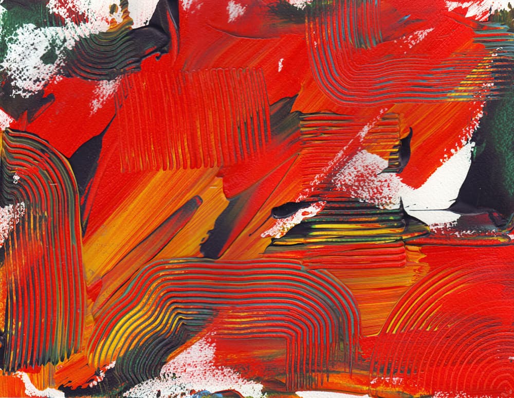 Red Orange Abstract Texture by Rafal Kulik — canvas wall art
