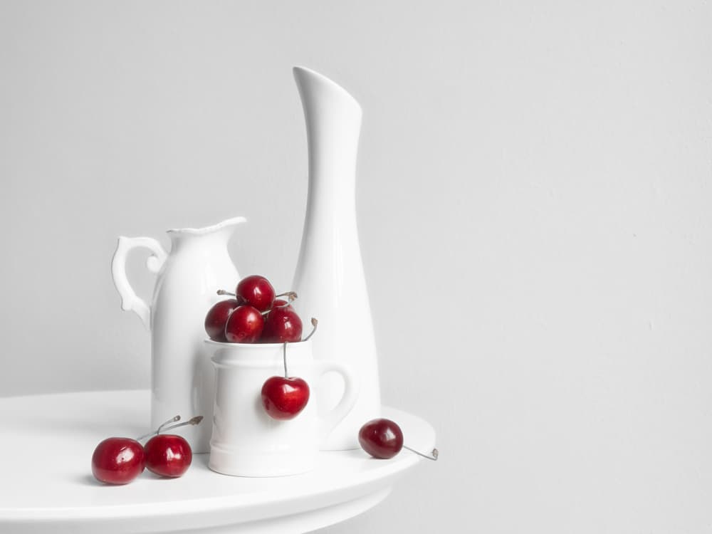 Red Cherries Still Life by Cristiano Giani — canvas wall art