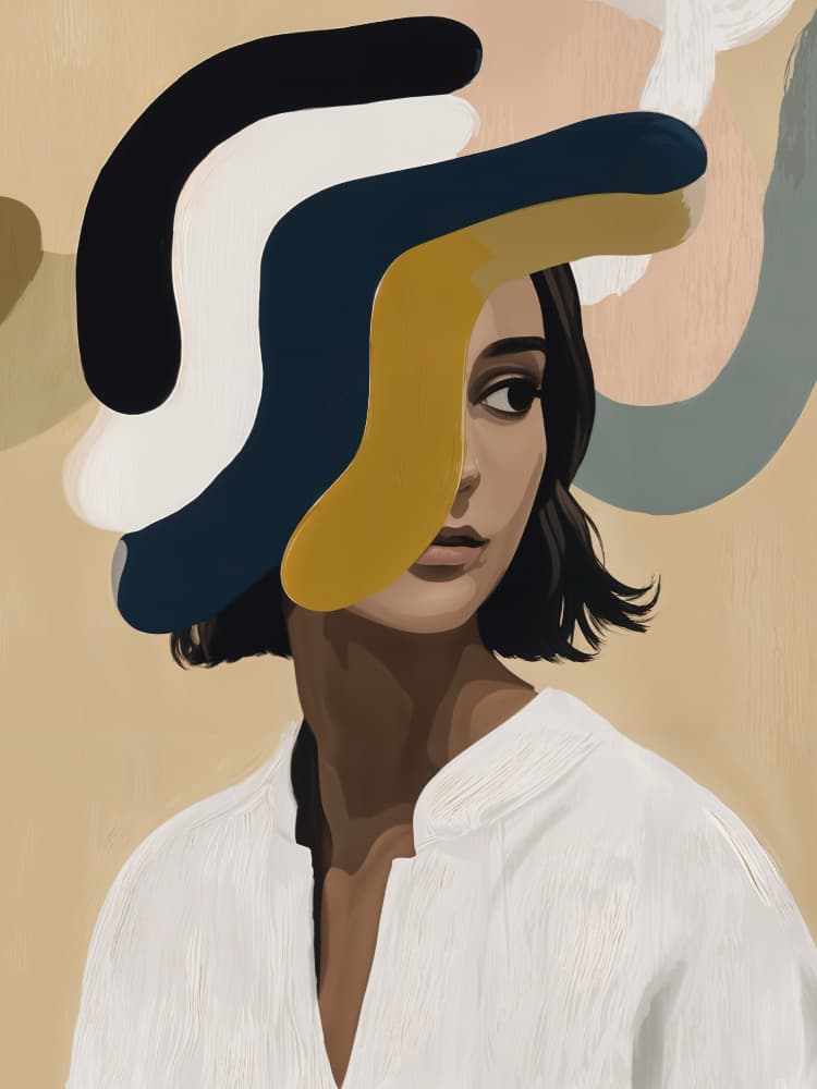 Thoughtful Abstract Gaze by Studio Palette — canvas wall art