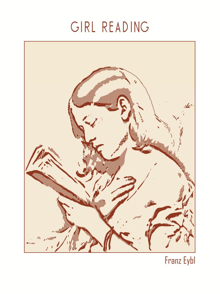Classic Girl Reading by Doa Project — canvas wall art