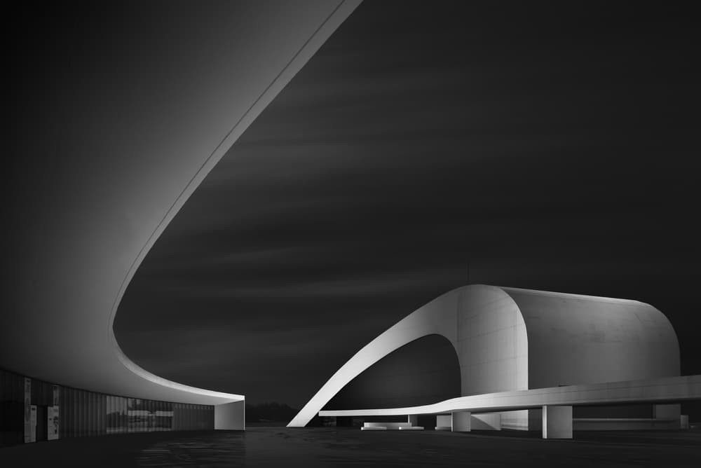 Modern Architectural Curves by Oscar Lopez — canvas wall art
