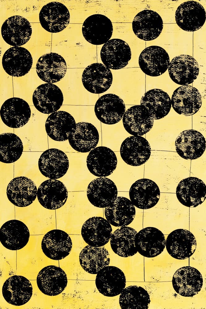 Geometric Grid Circles by Petr Strnad — canvas wall art