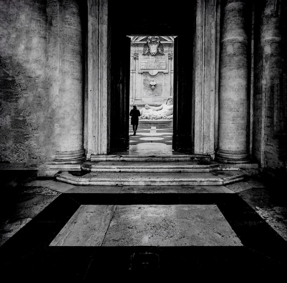 Shadowy Grand Entrance by Ömer Ates Kızıltug — canvas wall art