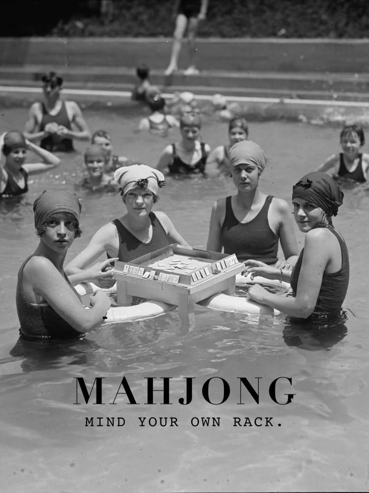 Vintage Poolside Mahjong Game by Pictufy Studio IV — canvas wall art