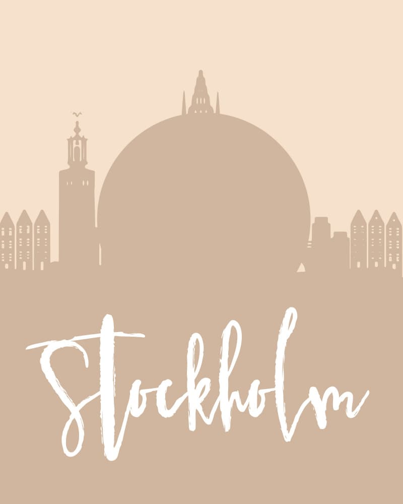 Stockholm City Skyline by Emiliano Deificus — canvas wall art