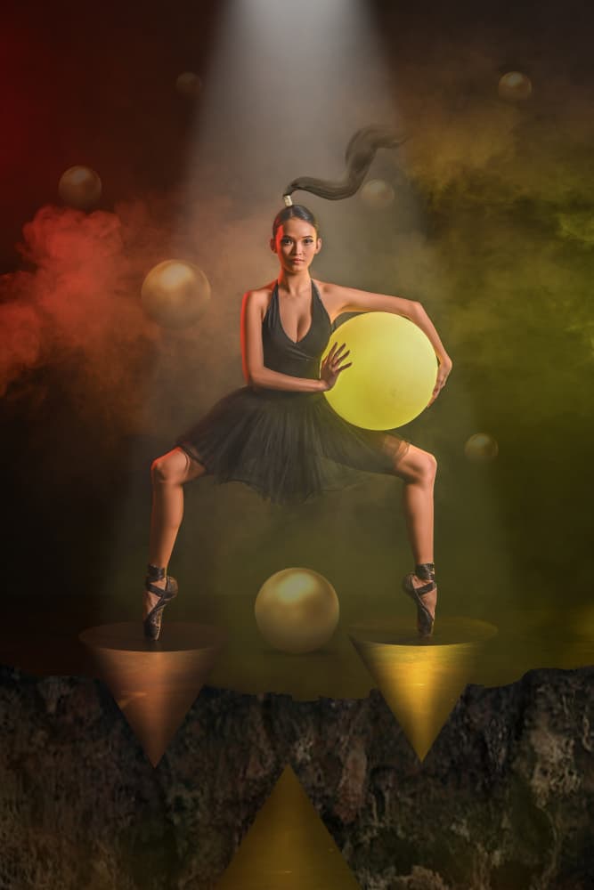 Dark Ballerina Glow by Ajar Setiadi — canvas wall art