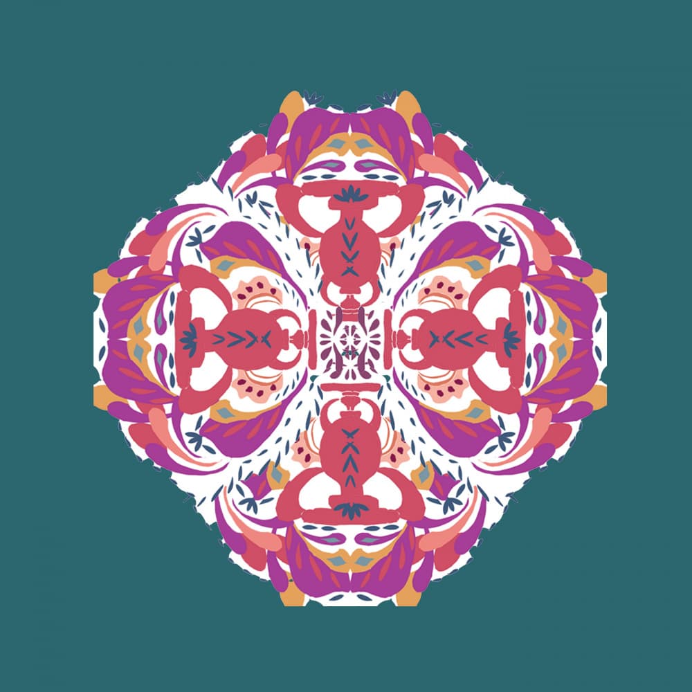 Vibrant Floral Mandala by Breanna Megan Studio — canvas wall art