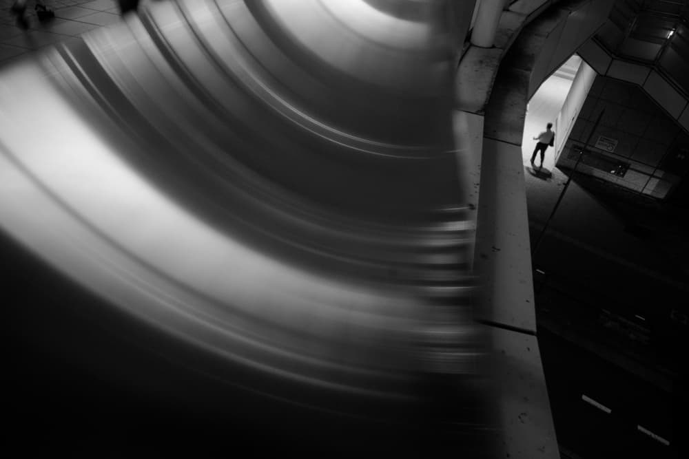 Curved Tunnel Figure by Satoshi Hata — canvas wall art