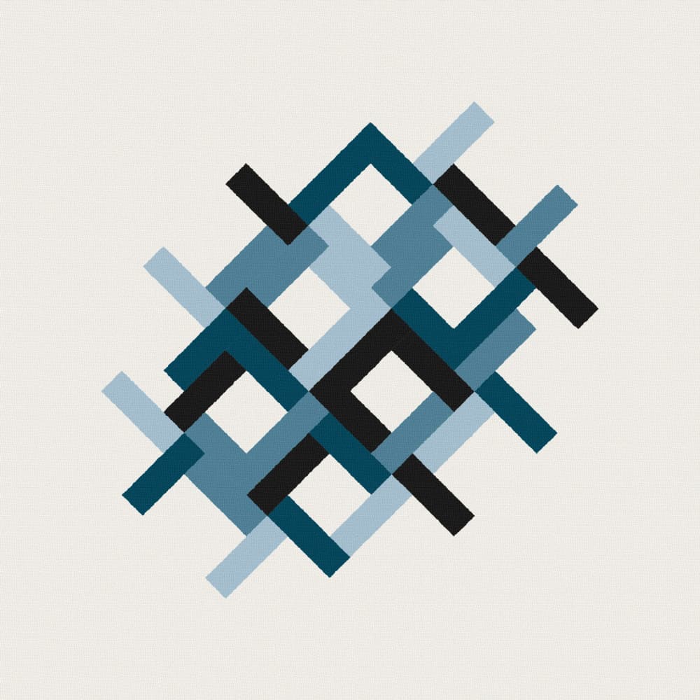 Modern Geometric Weave by Rafa Mateo — canvas wall art